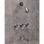 Cross Handle- 3 Handle Shower & Tub Faucet