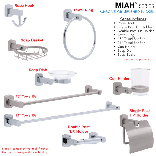 Miah- 18" Towel Bar Set