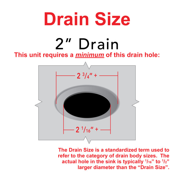 2" Trap Drain with 1 1/4" & 1 1/2" Hose Barb