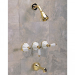 Lotus- 3 Handle Shower & Tub Faucet
