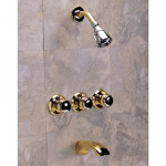 Multi-Ring- 3 Handle Shower & Tub Faucet