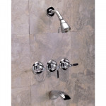Bar-Lever- 3 Handle Shower & Tub Faucet