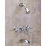 Bar-Lever- 3 Handle Shower & Tub Faucet