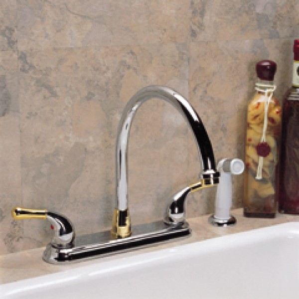 Cleopatra- 2 Handle Kitchen Faucet with Sprayer