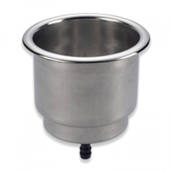 Recessed Drink Holder w/ Drain 304 Stainless Steel